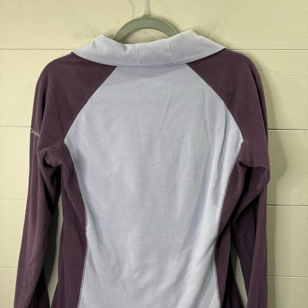 Columbia | Women’s Quarter Zip Purple Colorblock Lightweight Sweater Size Medium